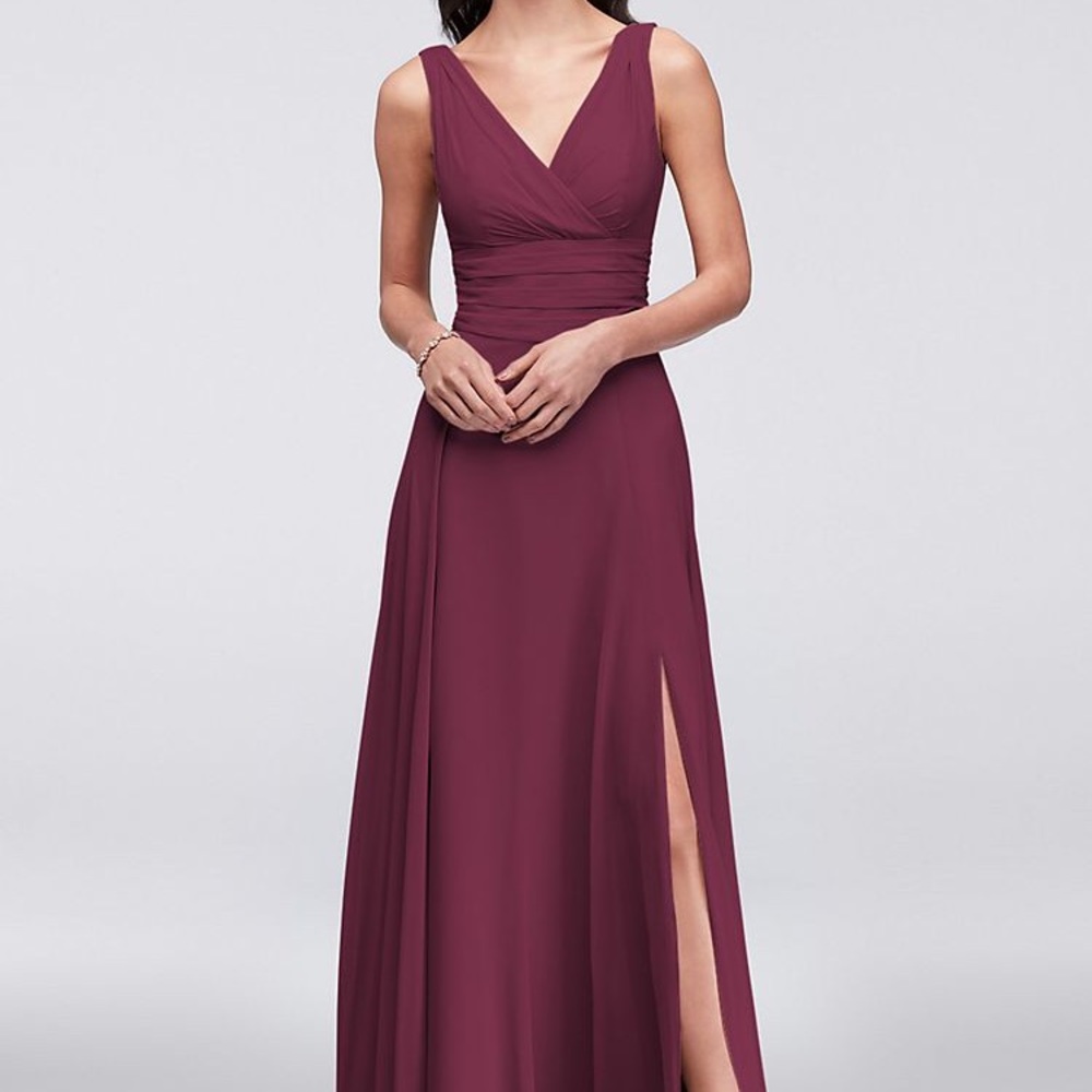 Davids Bridal Long Chiffon Bridesmaid Dress
